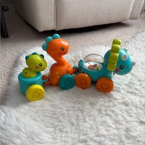 Colorful Dinosaur Train Toy Set fisher price paradise pals Dino choo choo set